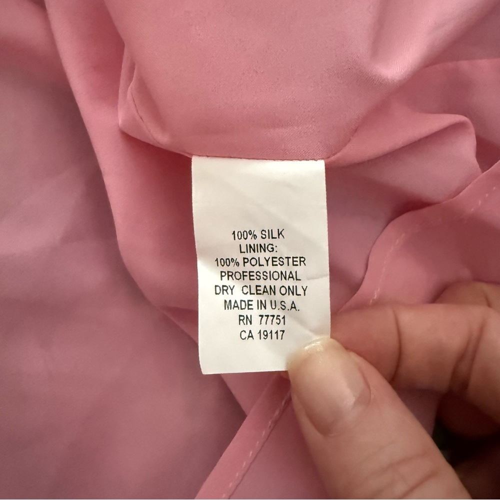 Betsey Johnson Strapless Silk Floral Dress Size 6 Made In USA Sweetheart Vintage - Picture 6 of 9